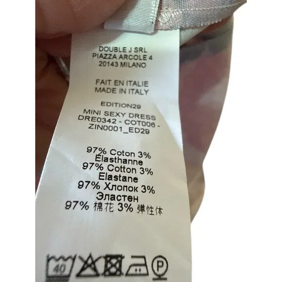 La DoubleJ Made In Italy Mini Sexy Dress Floral Print Spring Summer Size M EUC - Picture 6 of 6